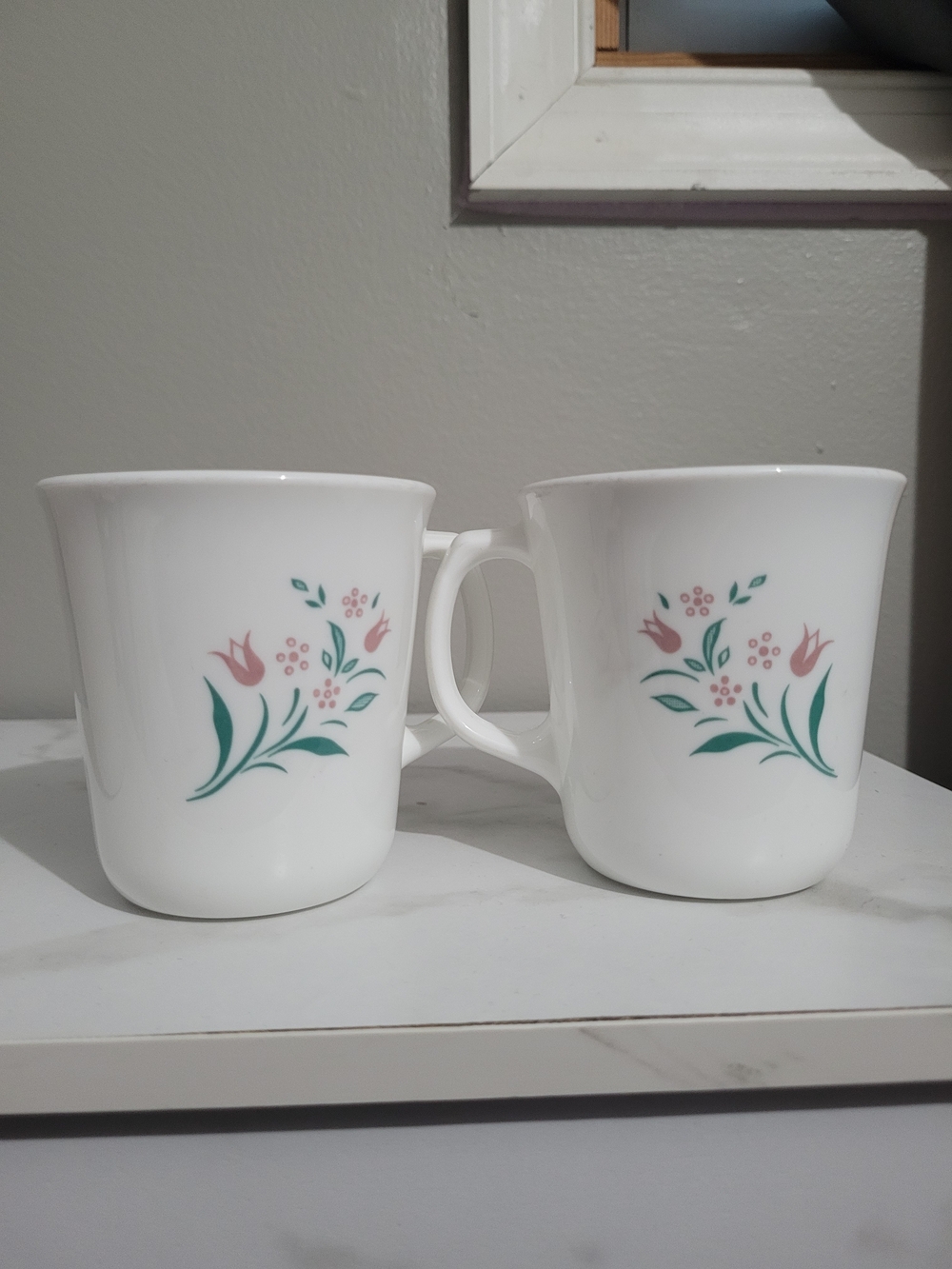 Corningware In Rosemarie Vintage Set Of 2 Ceramic Mugs